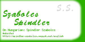 szabolcs spindler business card